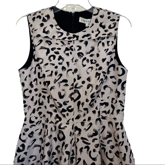 Keepsake The Label Cream/Black Leopard Chasing Love Mini Dress - Picture 5 of 10